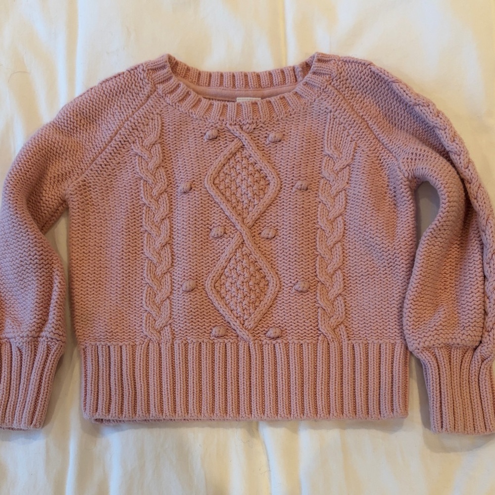 GAP Light Pink Cable Knit Sweater
